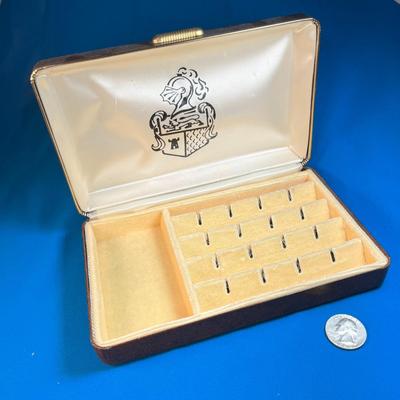 MEN'S CUFFLINKS/JEWELRY BOX, VELVET & SATIN LINED