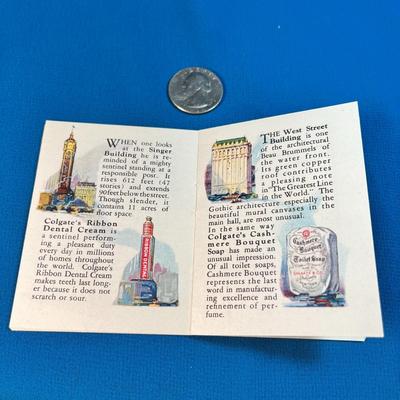 1925 COLGATE ADVERTISING BOOKLET COMPARING NEW YORK BUILDINGS TO THEIR PRODUCTS