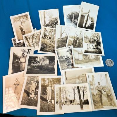 OLD TIME CIRCA 20's-30's PHOTOGRAPHS OF PEOPLE AND HOMES-20 COUNT