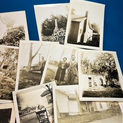 OLD TIME CIRCA 20's-30's PHOTOGRAPHS OF PEOPLE AND HOMES-20 COUNT