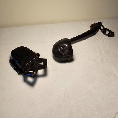 Vintage Wooden Beetle Box & Wooden Ladle (BS-JS)