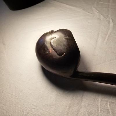 Vintage Wooden Beetle Box & Wooden Ladle (BS-JS)