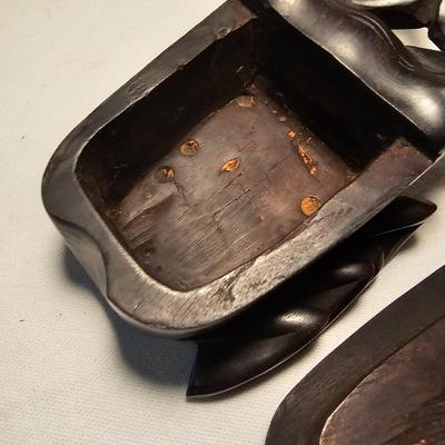 Vintage Wooden Beetle Box & Wooden Ladle (BS-JS)