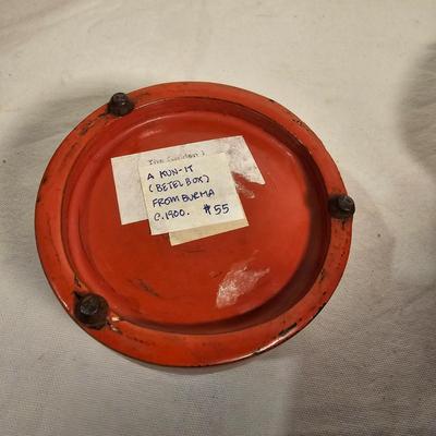 Lacquered Rice Box & Two Betel Nut Boxes (BS-JS)