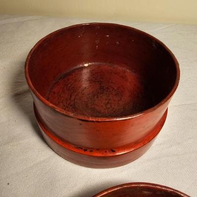 Lacquered Rice Box & Two Betel Nut Boxes (BS-JS)