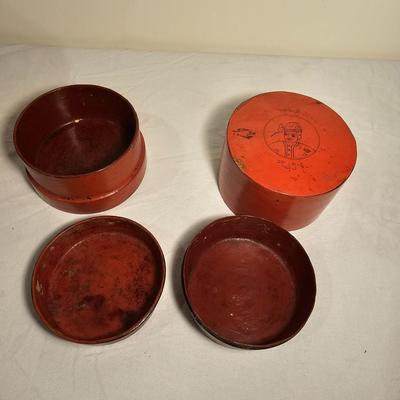 Lacquered Rice Box & Two Betel Nut Boxes (BS-JS)