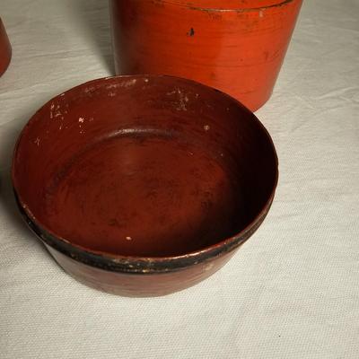 Lacquered Rice Box & Two Betel Nut Boxes (BS-JS)
