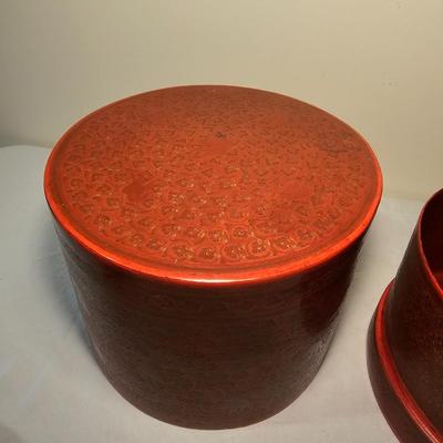 Lacquered Rice Box & Two Betel Nut Boxes (BS-JS)