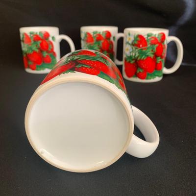 Epoch Strawberry Time Tea Cups and Pitcher plus other Strawberry Themed Treasures (K-KW)