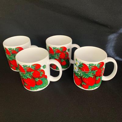 Epoch Strawberry Time Tea Cups and Pitcher plus other Strawberry Themed Treasures (K-KW)