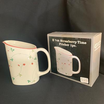 Epoch Strawberry Time Tea Cups and Pitcher plus other Strawberry Themed Treasures (K-KW)