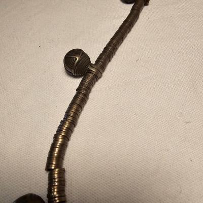 Pair of Bronze Heishi Bell Necklaces (BS-JS)