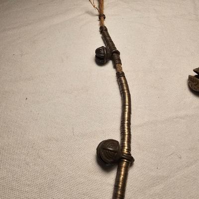 Pair of Bronze Heishi Bell Necklaces (BS-JS)