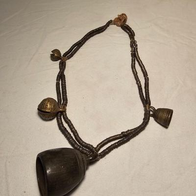 Pair of Bronze Heishi Bell Necklaces (BS-JS)