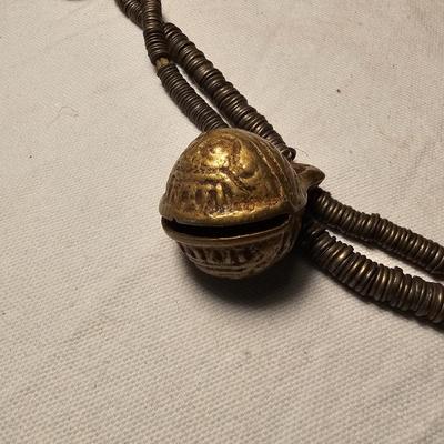 Pair of Bronze Heishi Bell Necklaces (BS-JS)