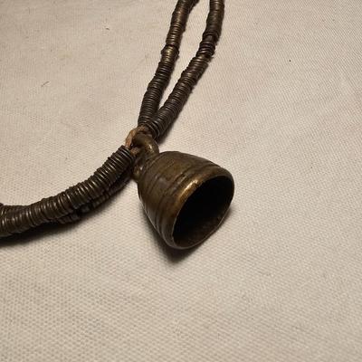 Pair of Bronze Heishi Bell Necklaces (BS-JS)