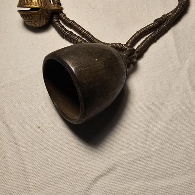 Pair of Bronze Heishi Bell Necklaces (BS-JS)