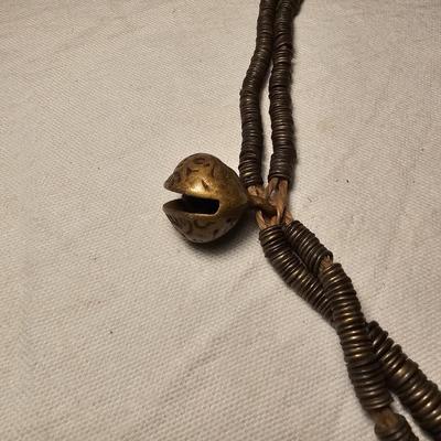 Pair of Bronze Heishi Bell Necklaces (BS-JS)