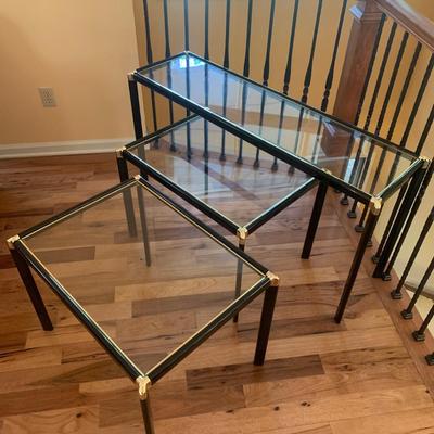 Glass Console Table with Matching Side Tables (LR-KW)