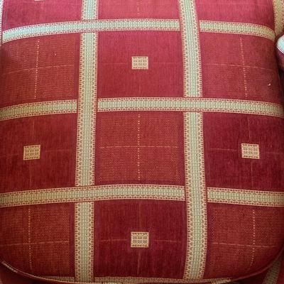 Sherrill Furniture Red Armchair with Ottoman (LR-KW)