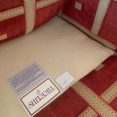 Sherrill Furniture Red Armchair with Ottoman (LR-KW)