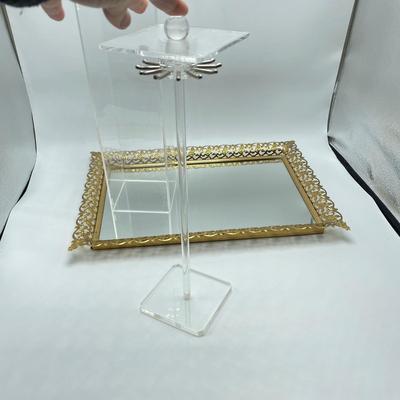 Mirrored Vanity Tray & Acrylic Necklace Case (FL-SS)