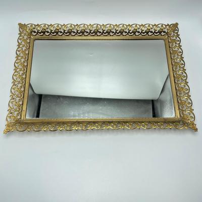 Mirrored Vanity Tray & Acrylic Necklace Case (FL-SS)