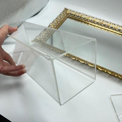 Mirrored Vanity Tray & Acrylic Necklace Case (FL-SS)