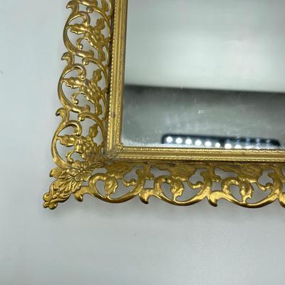 Mirrored Vanity Tray & Acrylic Necklace Case (FL-SS)