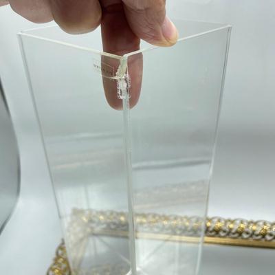 Mirrored Vanity Tray & Acrylic Necklace Case (FL-SS)