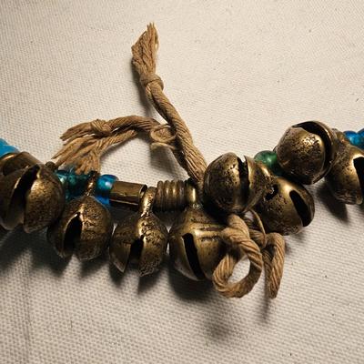 Naga Bells & Blue Trade Bead Necklace (BS-JS)