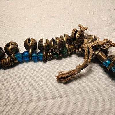 Naga Bells & Blue Trade Bead Necklace (BS-JS)
