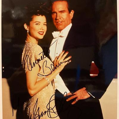 Bugsy Warren Beatty and Annette Bening signed movie photo