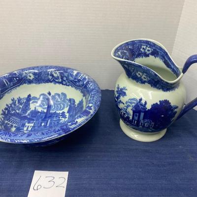 Ironstone Bowl and Pitcher Set
