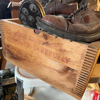 Golf Shoe lot with Ammo Box