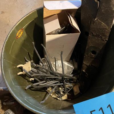 Vintage trashcan & bucket with hardware