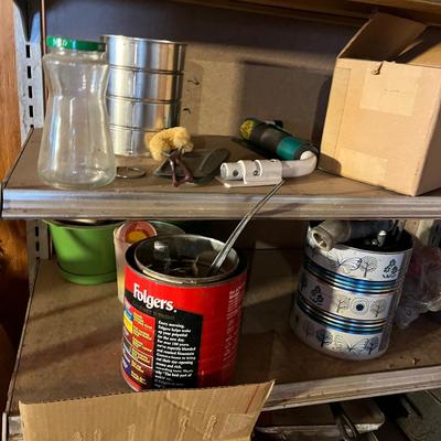 Shelf with hardware