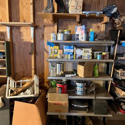 Shelf with hardware
