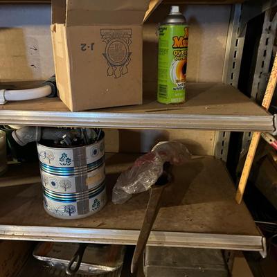 Shelf with hardware