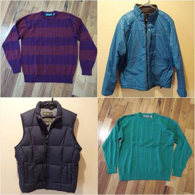 Size Large Eddie Bauer Coats, Oscar de la Renta Sweaters and more (PB-BBL)