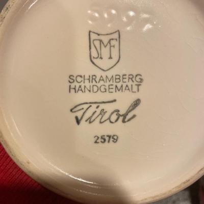 Schramberg Handgemalt Firol pottery set