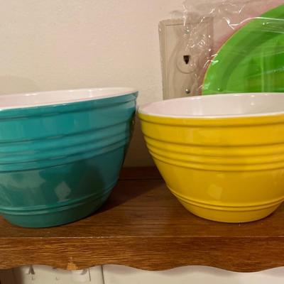 Colorful kitchen items & Eden pot and plate set