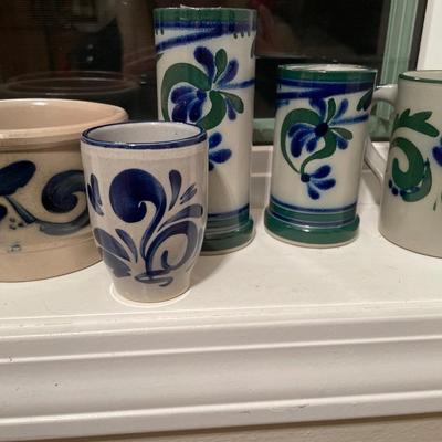 Pottery votives and mug set