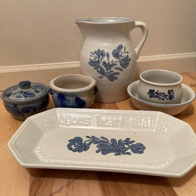 Pfaltzgraff Pottery with flowers set