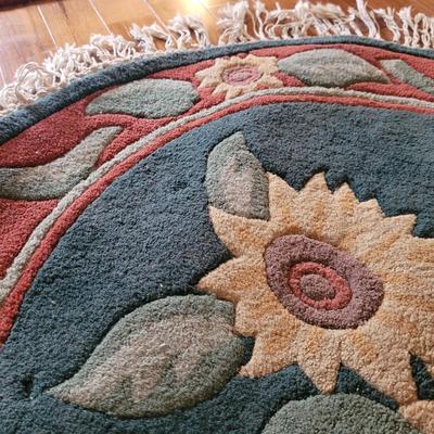Set of Four Tufted Floral Area Rugs (LR-CE)