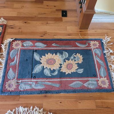 Set of Four Tufted Floral Area Rugs (LR-CE)