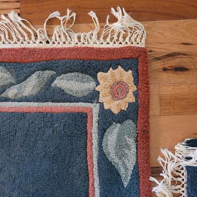 Set of Four Tufted Floral Area Rugs (LR-CE)