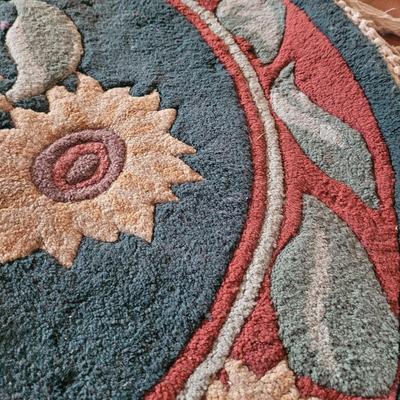 Set of Four Tufted Floral Area Rugs (LR-CE)