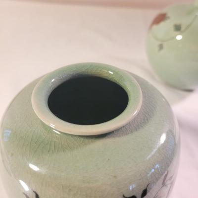 Two Small Asian Celadon Vases (LR-CE)