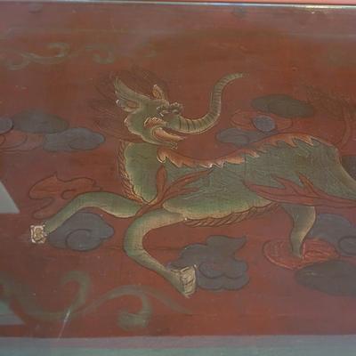 Asian Style Painted Cabinet (LR-CE)